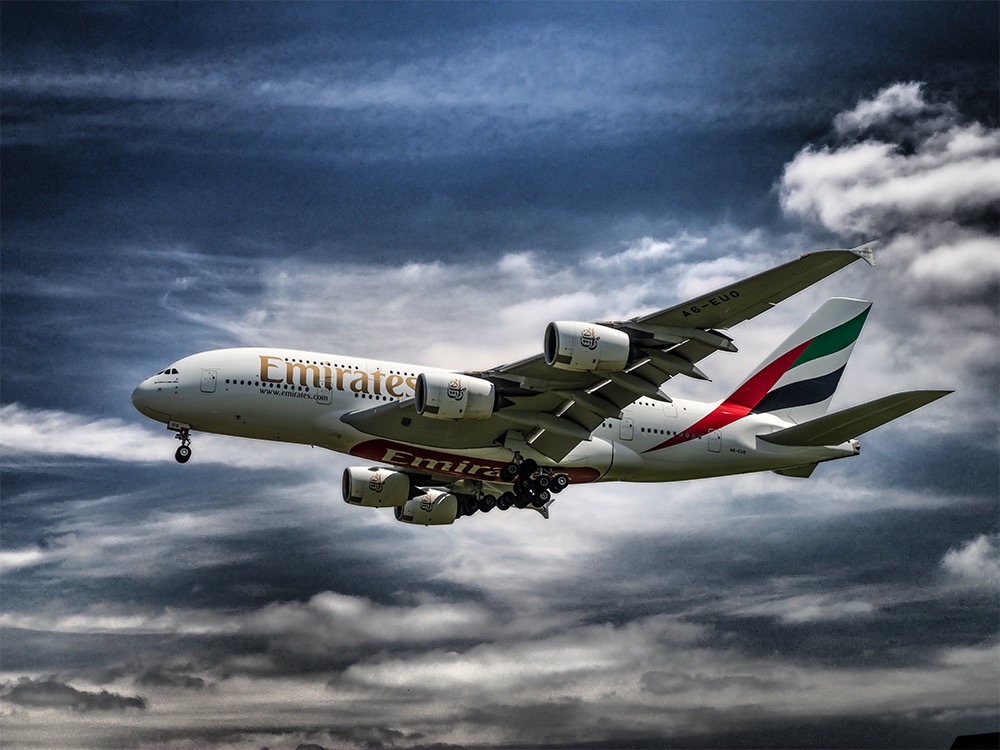 Emirates A380 Landing