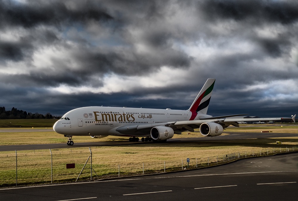 Emirates A380 Taxi-ing